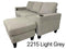 Arya Sectional With Ottoman- Light Grey - The Fine Furniture
