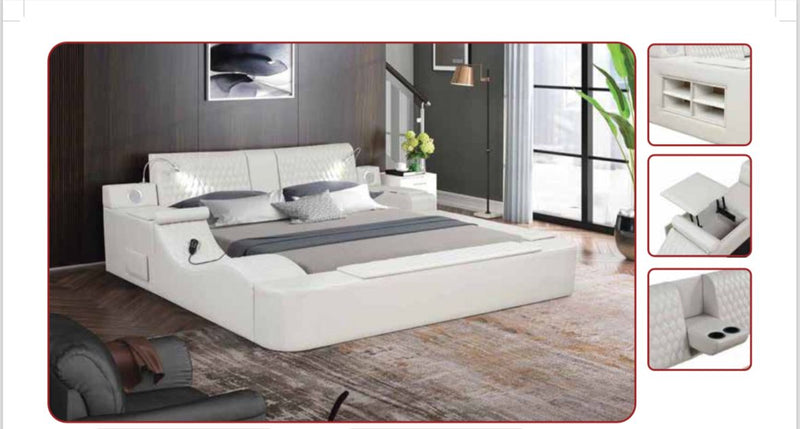Aurelie Bed - Queen/King - White - The Fine Furniture