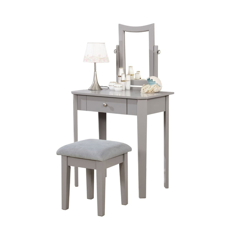 Leory Vanity Set - Grey - The Fine Furniture