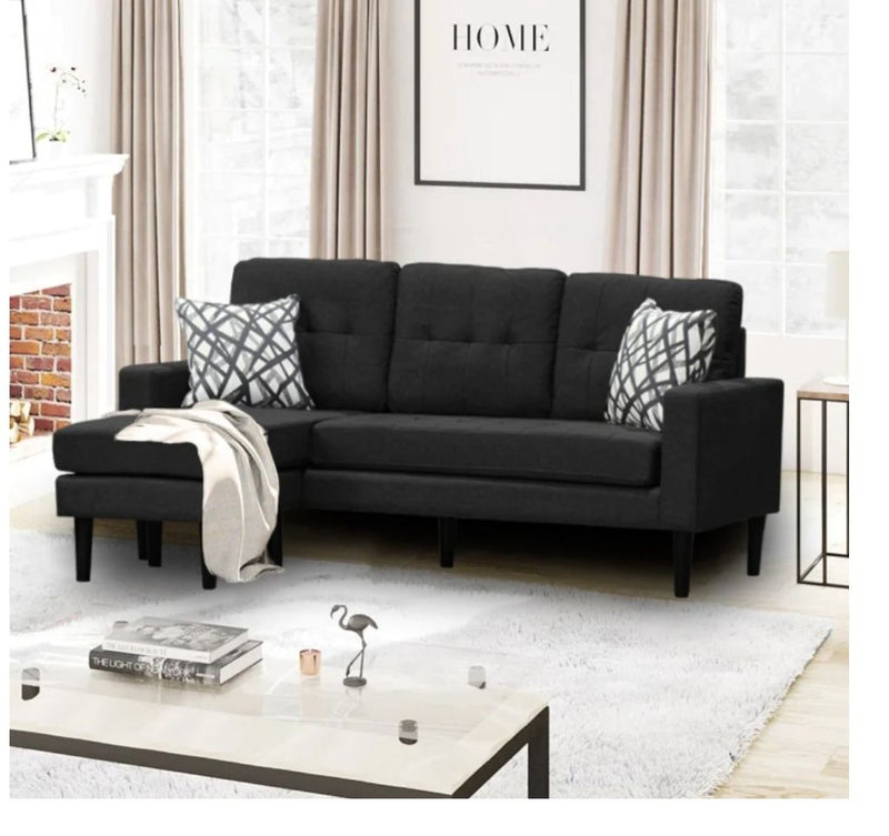 Zuma Sectional - Black/Grey - The Fine Furniture