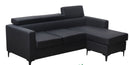 Unique Sectional -Reversible- Black PU - The Fine Furniture