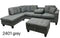 Naomi 4pc Sectional with Ottoman - Grey