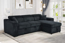 Leslie Sectional Sofa Bed - Black