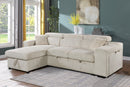 Leslie Sectional Sofa Bed - Beige