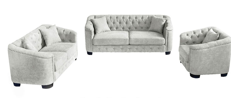 Violet Sofa Set - Light Grey