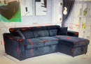 Leslie Sectional Sofa Bed - Black