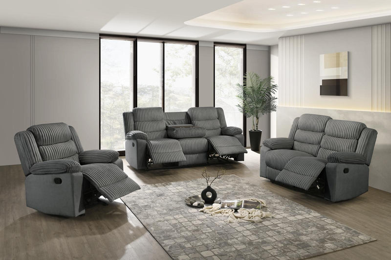 Emilie 3pc Recliner Set - Grey