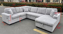 Benjamin Sectional Sofa Bed- Grey/ Beige