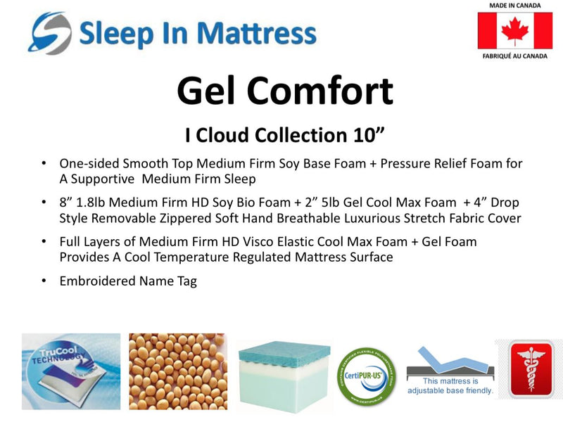 Gel Comfort 10" Mattress