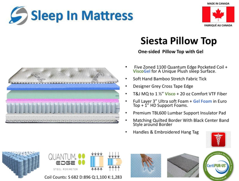 Siesta Quantum Coil Plush Pillow Top Mattress - The Fine Furniture