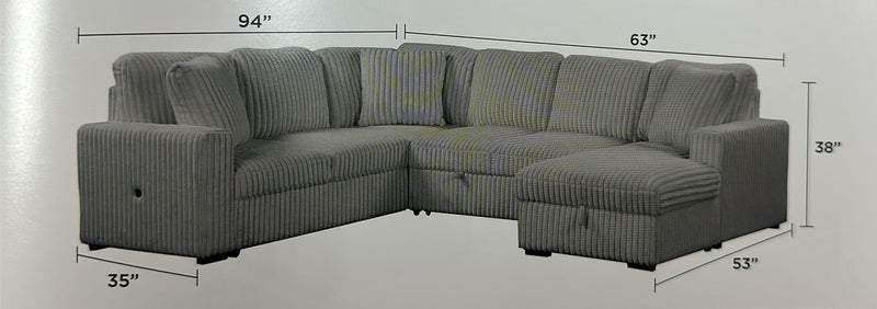 Saoirse Sectional - Light Grey