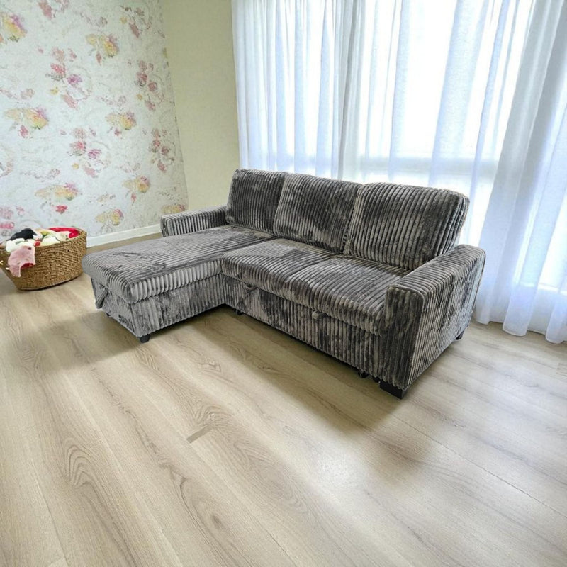 Cohen Sectional - Grey Corduroy