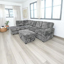 Arcadia Sectional - Grey Corduroy - The Fine Furniture