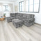 Arcadia Sectional - Grey Corduroy - The Fine Furniture