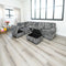 Arcadia Sectional - Grey Corduroy - The Fine Furniture