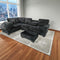 Arcadia Sectional - Black Corduroy - The Fine Furniture