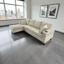 Desmond Sectional - Beige Corduroy