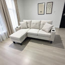 Eduardo Sectional - Cream Chenille