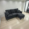 Eduardo Sectional - Black Chenille