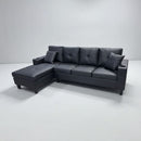 Desmond Sectional - Black Leather