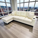Desmond Sectional - Cream Leather