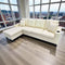 Desmond Sectional - Cream Leather