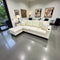 Desmond Sectional - Cream Leather