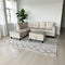 Aziel Sectional - Cream - The Fine Furniture