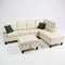 Angelo Sectional - Cream Leather
