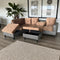 Aziel Sectional - Brown/ Choco - The Fine Furniture