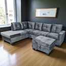 Hendrix Sectional - Grey - The Fine Furniture