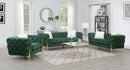 Hepzibah 3pc Sofa Set - Green Velvet - The Fine Furniture