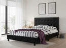 Lark Bedframe - Black Leather - Queen - The Fine Furniture