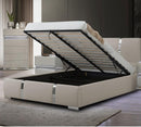 Berry Lift up storage Bed - Light Grey  - Queen/ King - The Fine Furniture