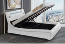 Lorcan Lift up storage Bed - White - Queen - The Fine Furniture