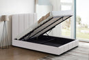 Frankfurt Lift top Storage Bed White - Queen - The Fine Furniture