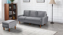 Kail Sectional - Grey Velvet - The Fine Furniture