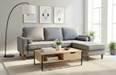 Noah 2pc Sectional Sofa - Grey Velvet - The Fine Furniture