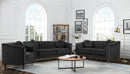 Paige Sofa & Loveseat - Black Velvet - The Fine Furniture