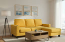Arya Sectional With Ottoman- Yellow - The Fine Furniture
