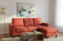 Arya Sectional With Ottoman- Red - The Fine Furniture