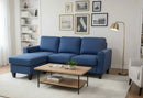 Arya Sectional With Ottoman- Blue - The Fine Furniture