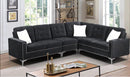Liam 4pc Sectional Sofa Set - Black - The Fine Furniture