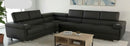 Eclipse Sectional - Black Leather - The Fine Furniture