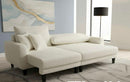 Vespera Sectional Sofa Bed - Cream - The Fine Furniture