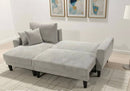 Vespera Sectional Sofa Bed - Light Grey - The Fine Furniture