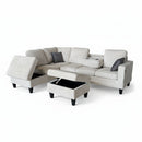 Angelo Sectional - Beige Corduroy - The Fine Furniture