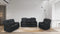 Ruban Recliner Set - Black - The Fine Furniture