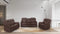 Ruban Recliner Set - Brown - The Fine Furniture