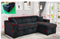 Leslie Sectional Sofa Bed - Black